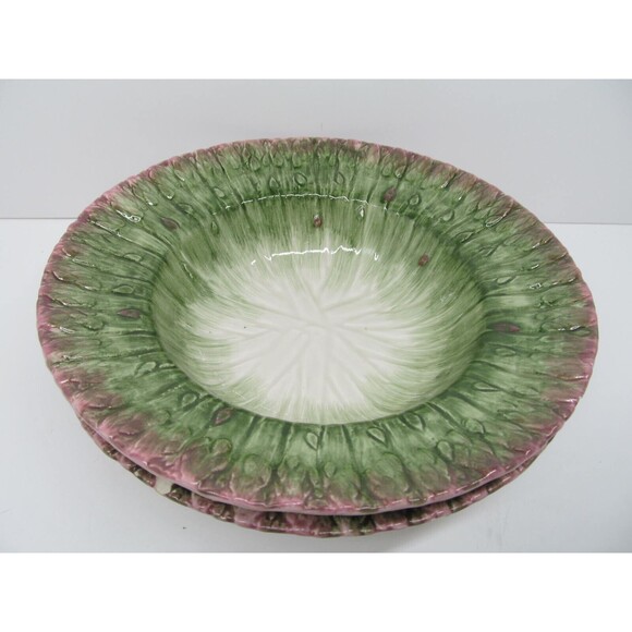 Fitz And Floyd Asparagus Set Of 2 Vintage 8 3/8" X 2" Embossed Bowls READ COND - Picture 16 of 16